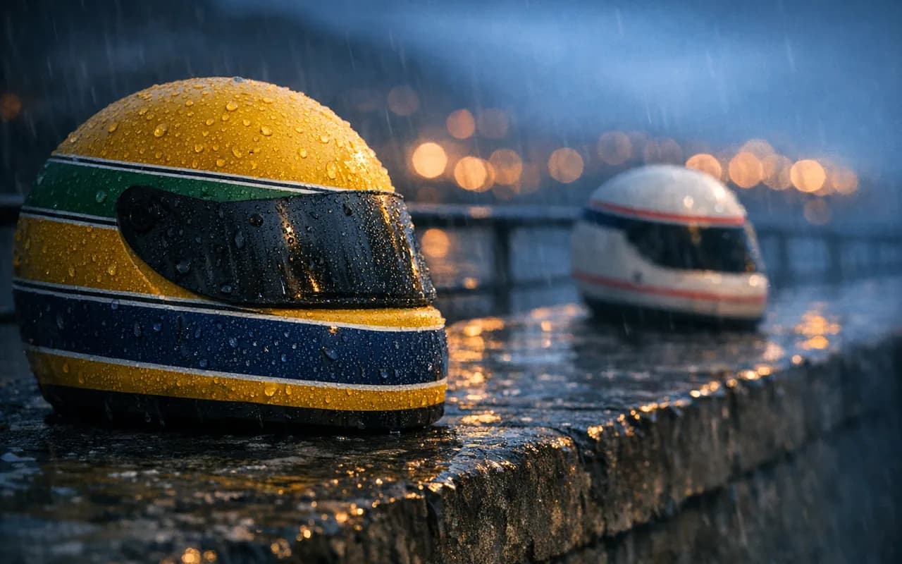 Close — two helmets, one wall
